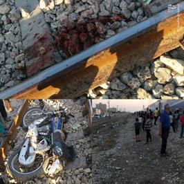 برخورد مرگبار  قطار با موتورسیکلت در شهر صوفیان 