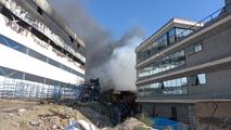 آتش سوزی گسترده در شهرک صنعتی بناب