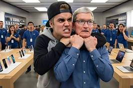 جاستین بیبر اپل را به خفه کردن تهدید کرد!